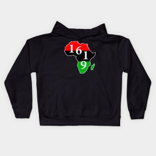 1619 Black History Month Africa Flag Kids Hoodie